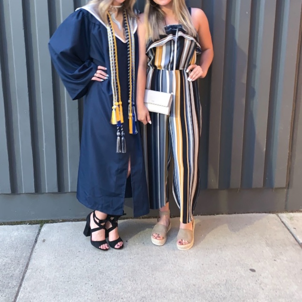 Jumpsuit striped blue